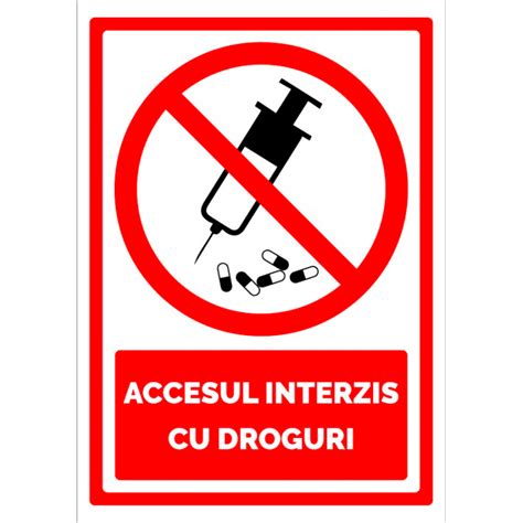 Semn Pentru Accesul Interzis Cu Droguri