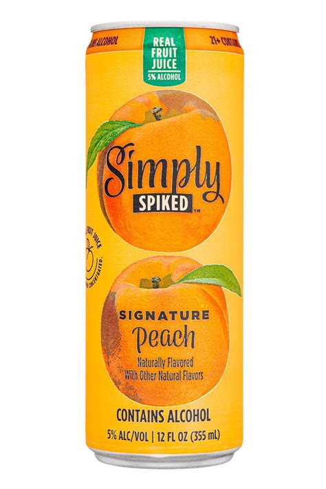 Signature Peach Simply Spiked Lemonade Spirits Alcohol