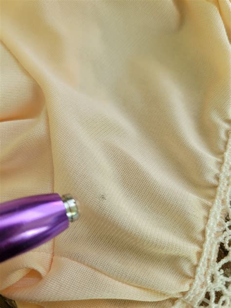 Vintage Shadowline Womens Nylon Peach Long Night Gown Lingerie Flower Lace Sz S EBay