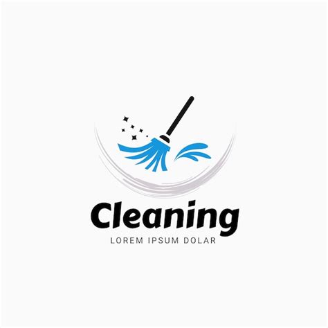 premium vector cleaning service mop logo template