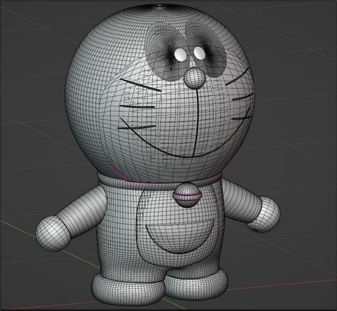 model doraemon cartoon  model rigged vr ar  poly cgtrader