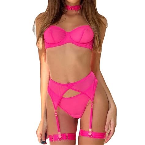 Transparent Mesh Fabric Womens Hot Sexy Underwear For Women Bra And Panti Set Lingeries