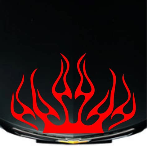 Car Racing Flames Hot Fire 28.5''x 18.5'' Hood decals Vinyl Graphics ...