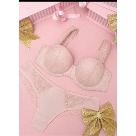 Conjunto De Lingerie Duzani Nude Detalhes Em Renda Shopee Brasil