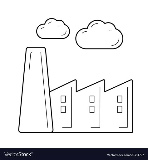 factory  icon royalty  vector image vectorstock
