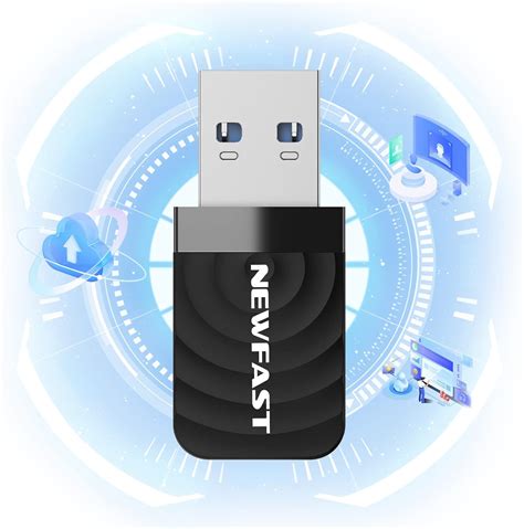 Newfast Ac Adaptador Wifi Usb Inal Mbrico Ghz Ghz Dongle Wifi