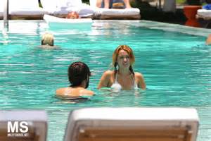 Miley Cyrus Bikini Hotel Pool In Miami 11 GotCeleb