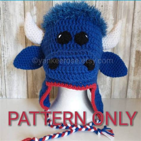 Buffalo Bills Hat With Horns Etsy