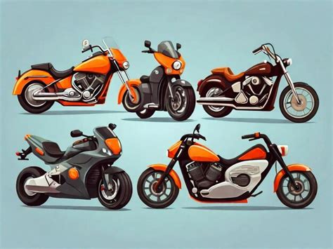 Premium Photo A Row Of Different Motorcycles Including One That Says