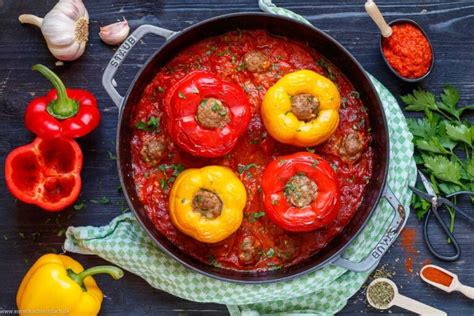 Gef Llte Paprika Mit Hackfleisch Emmikochteinfach