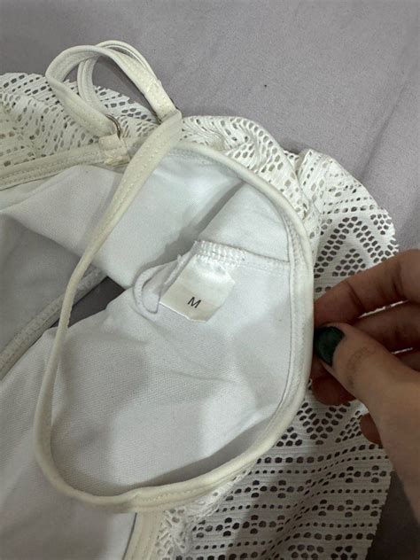Lace White Bikini Women S Fashion Swimwear Bikinis Swimsuits On Carousell