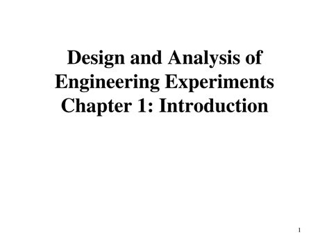 PPT - Engineering Experiments: Principles and Strategy for Success