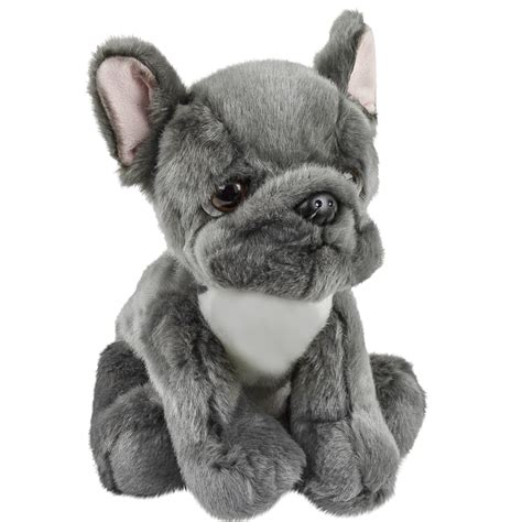 Französische Bulldogge grau sitzend 26 cm Plüschtier Teddys Rothenburg