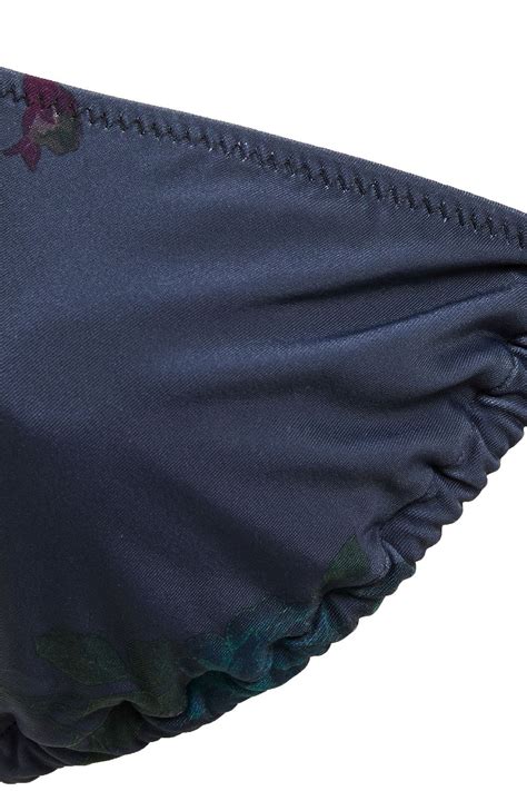 GANNI Floral Print Triangle Bikini Top THE OUTNET