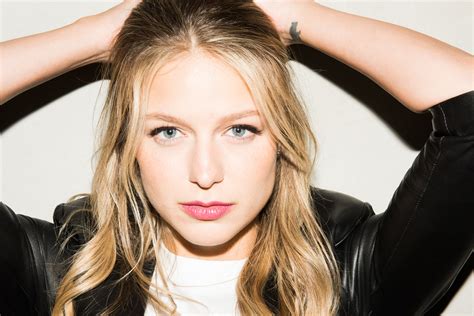 Melissa Benoist Women Blonde Blue Eyes Face Actress Hand On Head