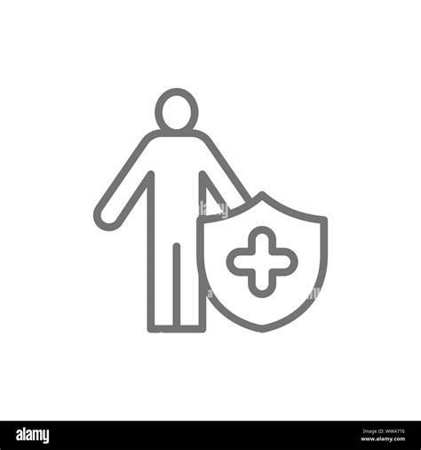 Strong immune system, healthy person line icon Stock Vector Image & Art ...