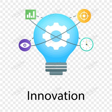 Innovation Icon Vector Creative Innovation Generator Gears Png