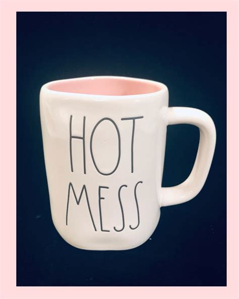 Hot Mess Rae Dunn Coffee Mug Rae Dunn Magenta Hot Mess Etsy