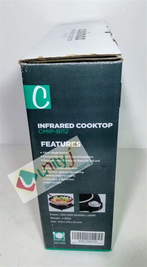 Cusimax CMIP B112 Portable Hot Plate Hot Plates For Cooking Single Ceramic Hob Black