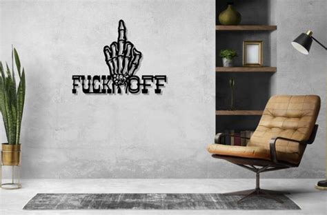 Fuck Off Svg Dxf Png Files Laser Cut File Middle Finger Cut For Cnc Laser Cricut Glowforge