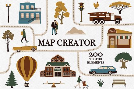 Kids Map Creator | Object Illustrations ~ Creative Market