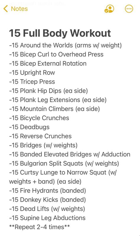 15’s Full Body Workout