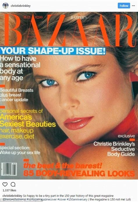 Christy Brinkley First Harpers Bazaar Cover Daily Mail Online