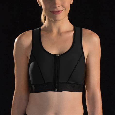 Compression Sports Bra | Front Zip Compression Bra - The Marena Group, LLC