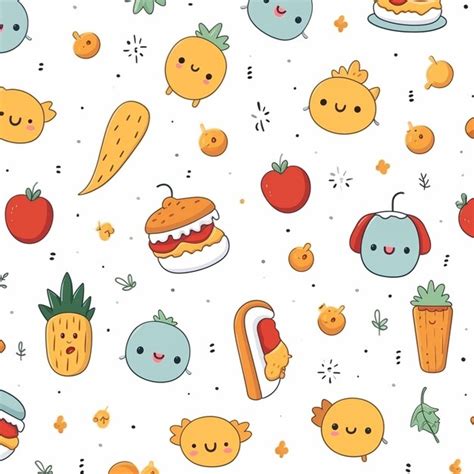 Premium Photo Seamless Pattern With Cute Cartoon