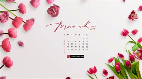 March Calendar Pc Wallpaper Adela Arlette