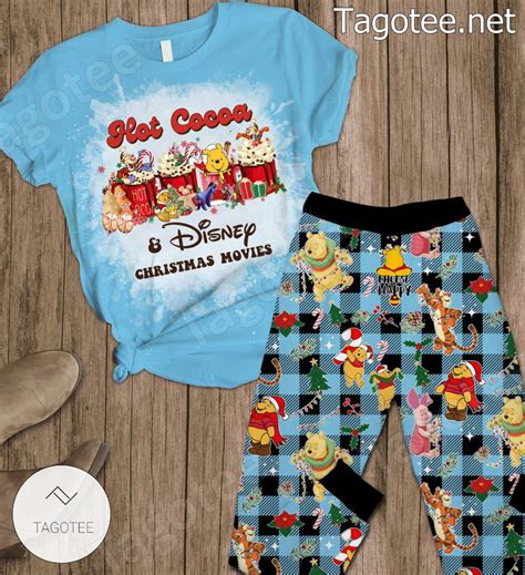 Winnie The Pooh Hot Cocoa Disney Christmas Movies Pajamas Set Tagotee