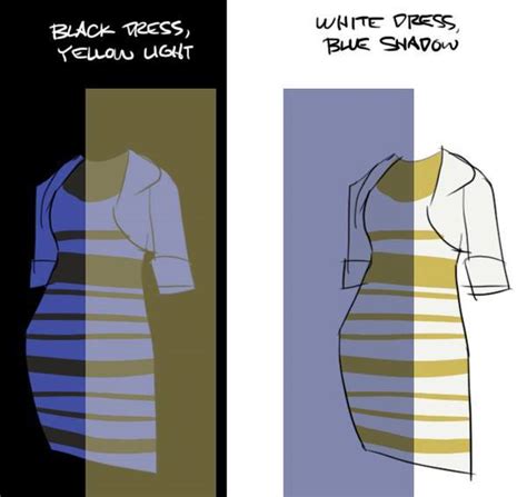 color theory - How can the "dress" optical illusion be accurately ...