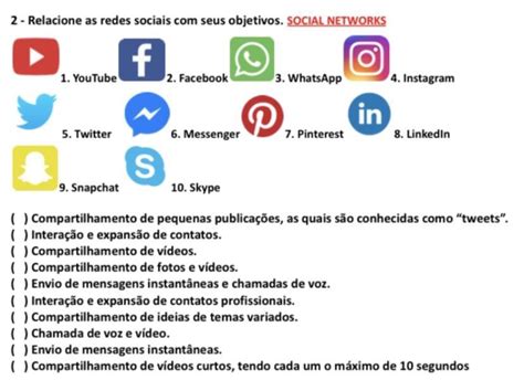 Atividades Sobre Redes Sociais - Atividades Sobre Redes Sociais Com Gabarito - RETOEDU