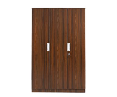 3 Door Engineered Wood Wardrobe Without Mirror