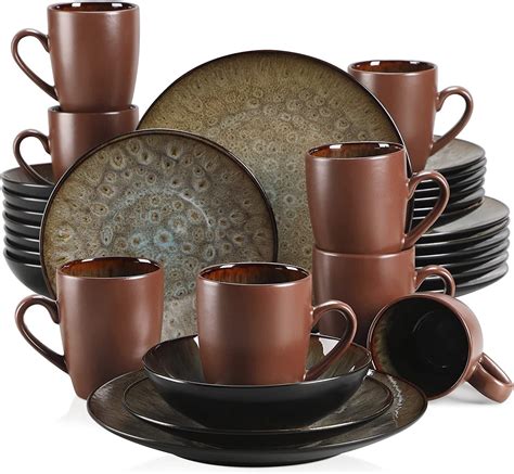 Vancasso Kitchen Dining Table Dinnerware Set 32 Piece Stoneware Dinner