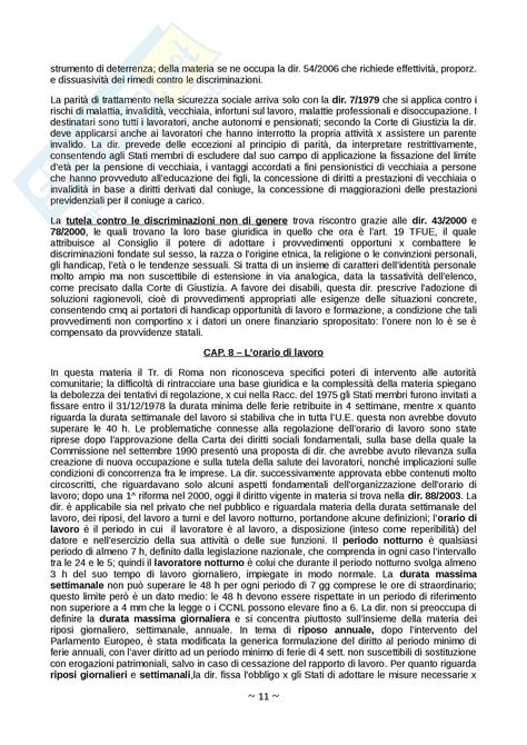 Lezioni Appunti Di Diritto Del Lavoro Europeo