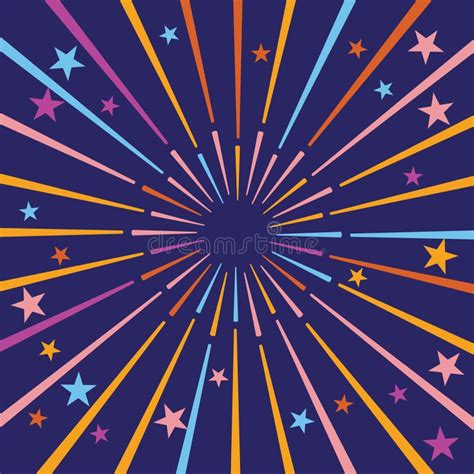 Colorful Carnival Wheel Vector Background With Stars Festive Starburst