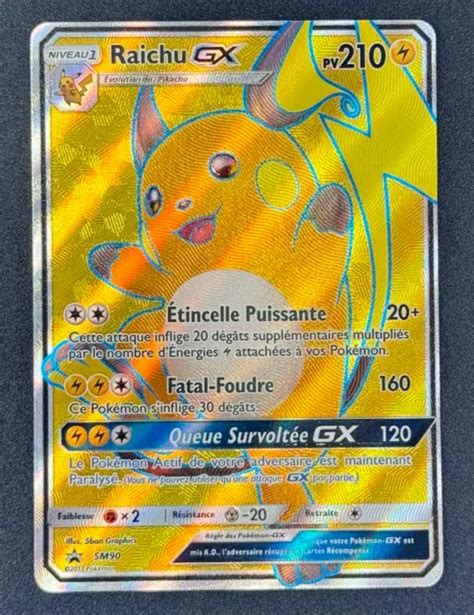 RAICHU GX SM90 Carte Pokemon Promo Soleil Et Lune Near Mint Mint EUR 1