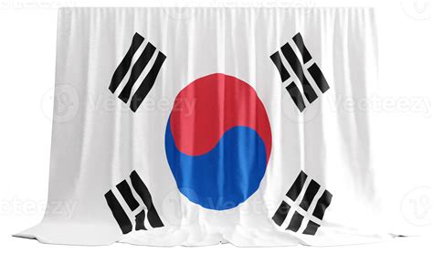 South Korea Flag Curtain In 3d Rendering Called Flag Of South Korea 31140708 Png