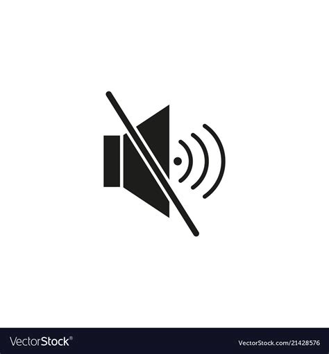 Mute Voice Icon Royalty Free Vector Image Vectorstock