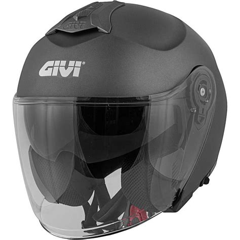 Casco Moto Jet Givi X Planet Monocolore Doppia Visiera Titanio Opaco