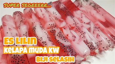 Es Lilin Kelapa Muda Kw Dan Biji Selasih Super Seger Ide Jualan Es