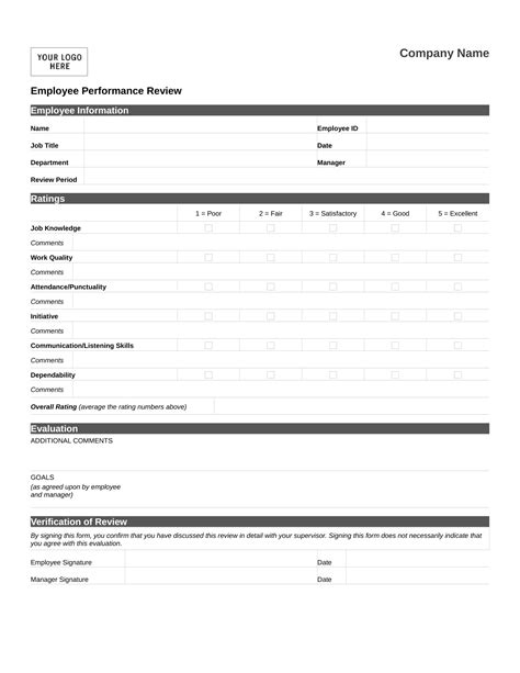 FREE 10 Work Review Forms In PDF MS Word