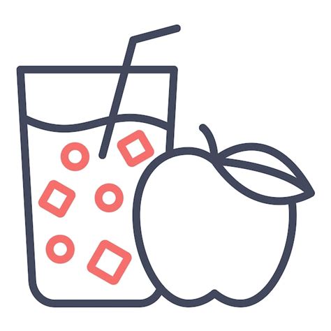 Premium Vector Apple Juice Vector Illustration Style