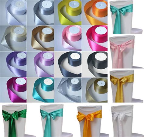 Wide 4cm Length 25 yard Polyester Satin ribbon ribbons Birthday Wedding ...