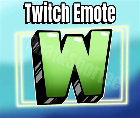 W Emote For Twitch And Discord Chats Etsy