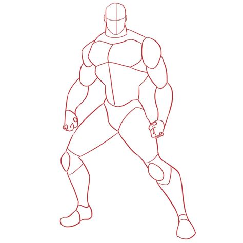 how to draw muscular body