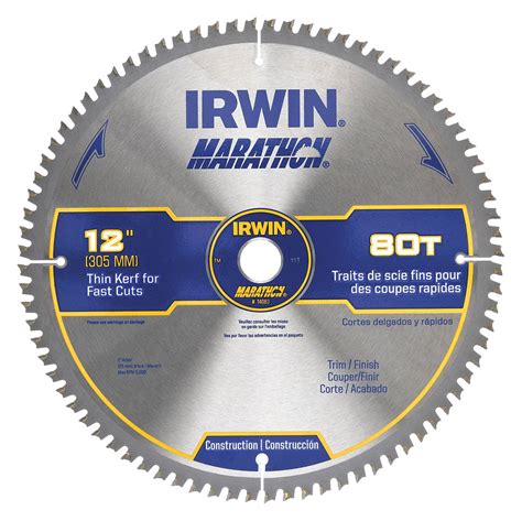 Irwin 12 In Blade Dia 80 Teeth Circular Saw Blade 19tf1914083