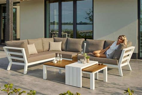 Life Teakholz Lounge Fitz Roy 5 Personen Aluminium Lava Inkl