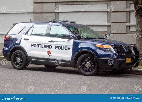 Portland Police Cars Parked Outside The Portland Justice Center ...